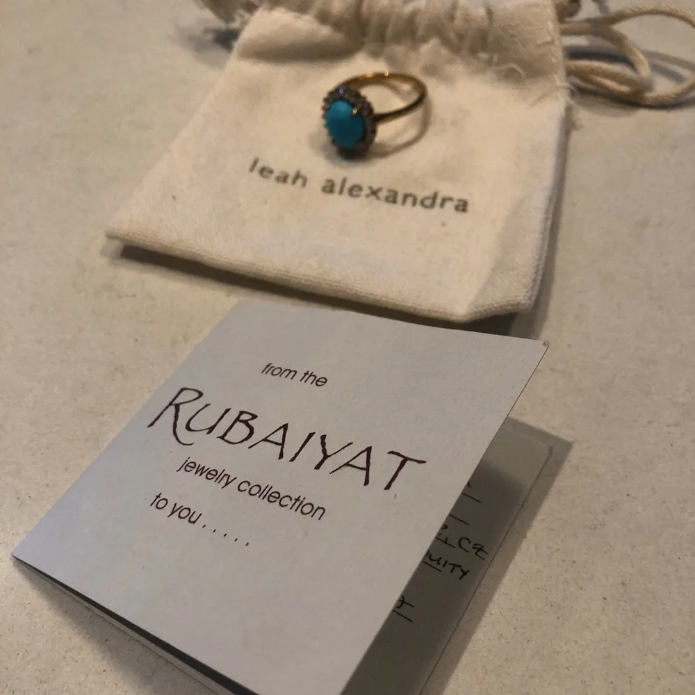 Turquoise gold ring - Picture 3 of 8